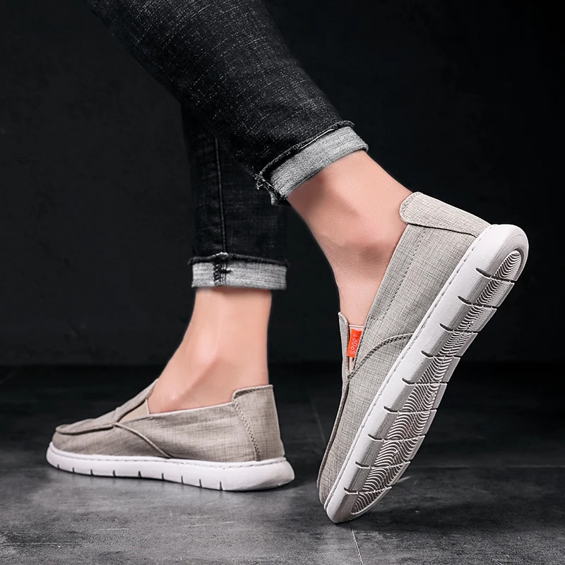 Мужская повседневная обувь дышащая Летняя мужская мягкая на плоской подошве без