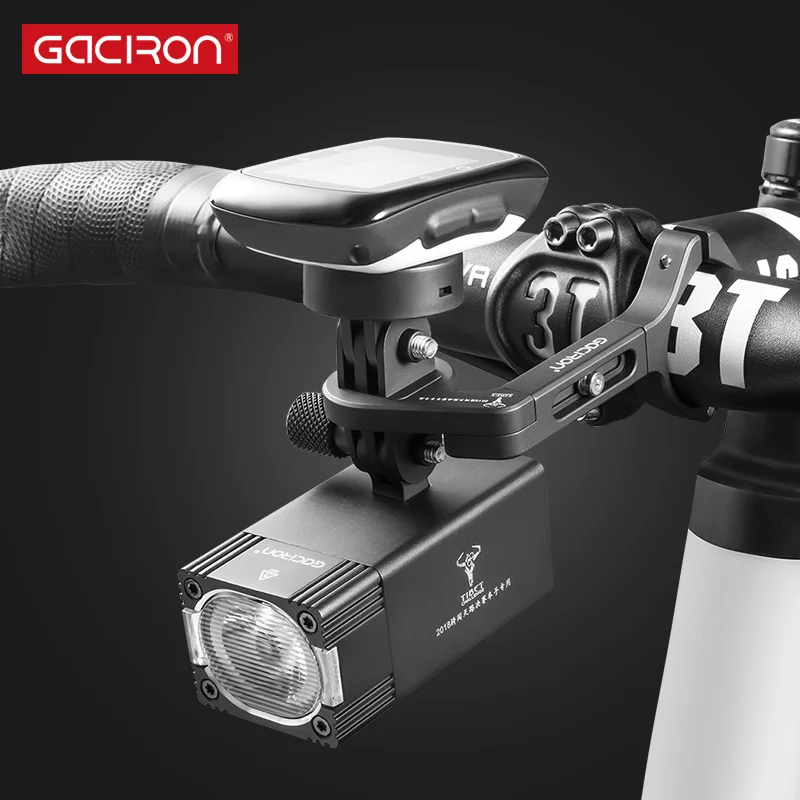 GACIRON 500 800 Lumen Bicycle Front light and Multifunction Mount Holder GoPro Bike Headlight Waterproof Rechargeable Flashlight