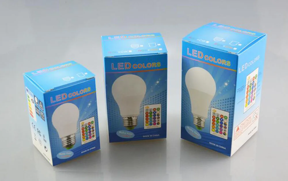 E27 RGB светодиодные лампы с ИК 24 клавишами дистанционного управления Сменные