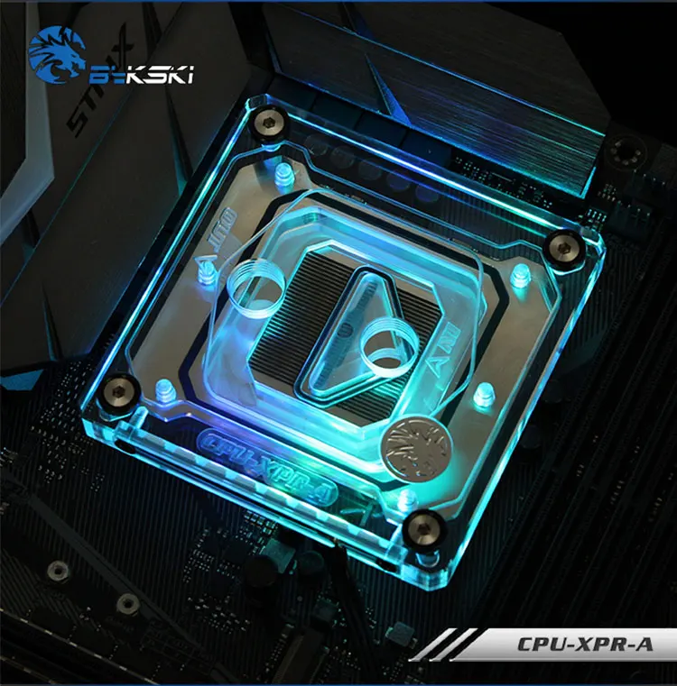 BYKSKI для INTEL LGA1150 1151 1155 1156 LGA2011 2066X99. Cpu охлаждающий водяной блок. Прозрачный акрил.