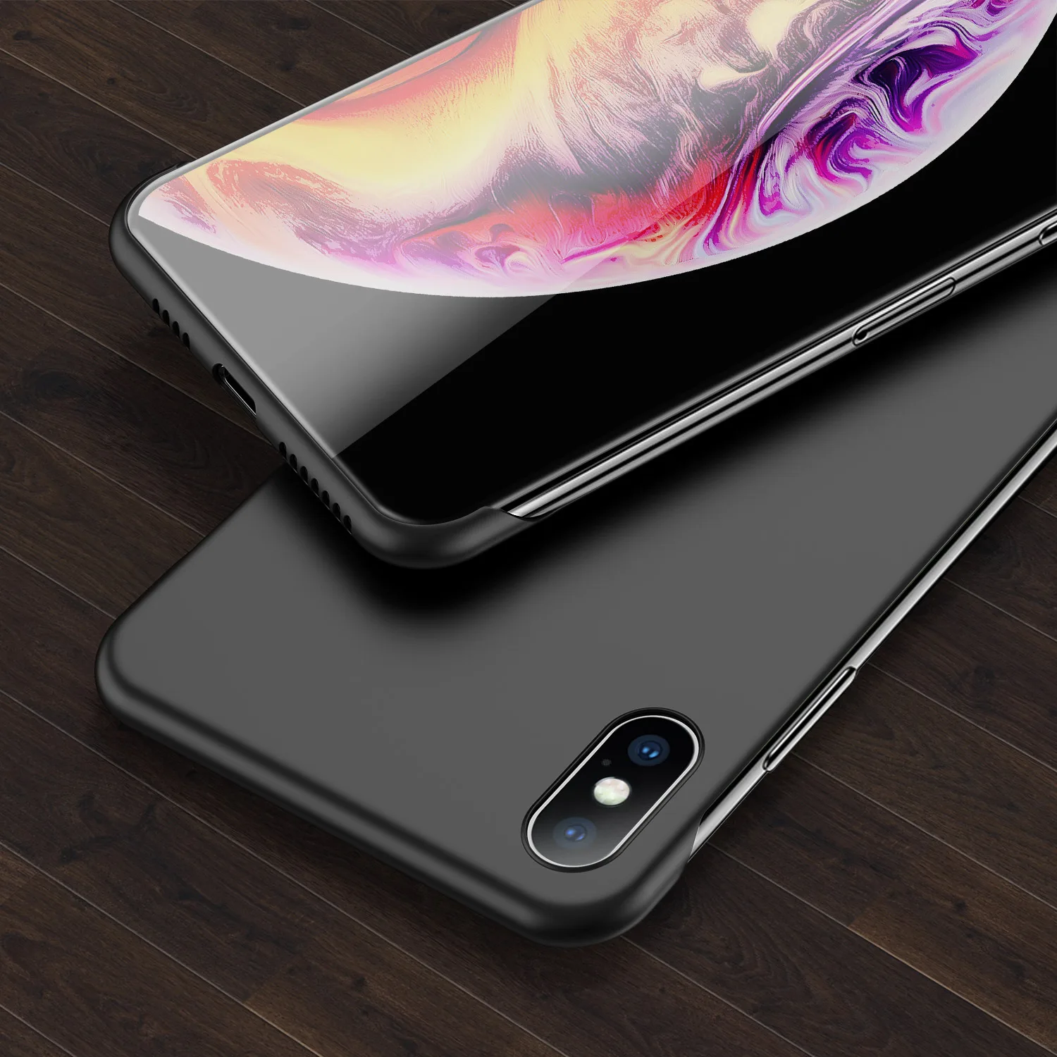 black Lovebay чехол для телефона для iPhone 6, 6s, 7, 8 Plus, X, XR, XS Max, 11Pro, Max, яркие цвета, безрамный Жесткий ПК для iPhone 11, чехол-накладка - Цвет: black
