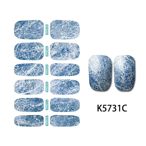 K5731C 28 K дизайн 1 шт цветные наклейки для ногтей полное покрытие переводная пленка наклейка Снежинка Цветок Наклейка для ногтей - Цвет: K5731C