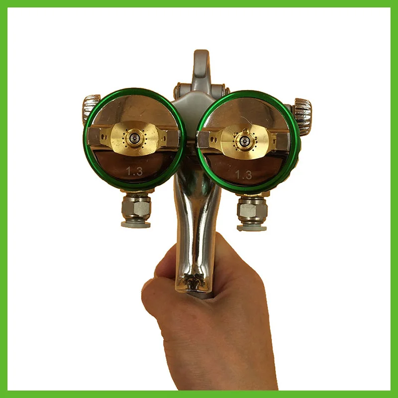 Пистолет-распылитель высокого давления, полиуретановый распылитель hvlp с двойным соплом, пневматический распылитель 1,3
