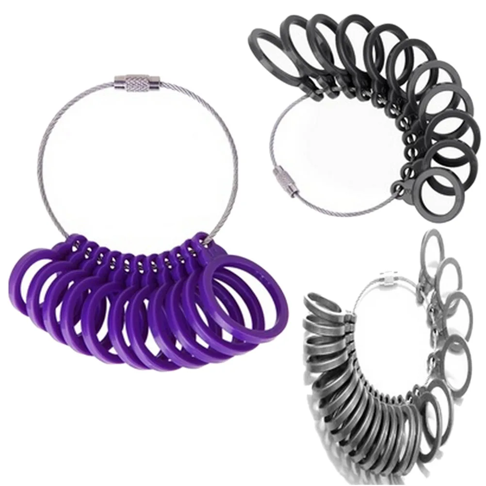 

NEW Finger Ring Sizer Measure Gauge Size Basic Jewelry Plastic Measurement Tool