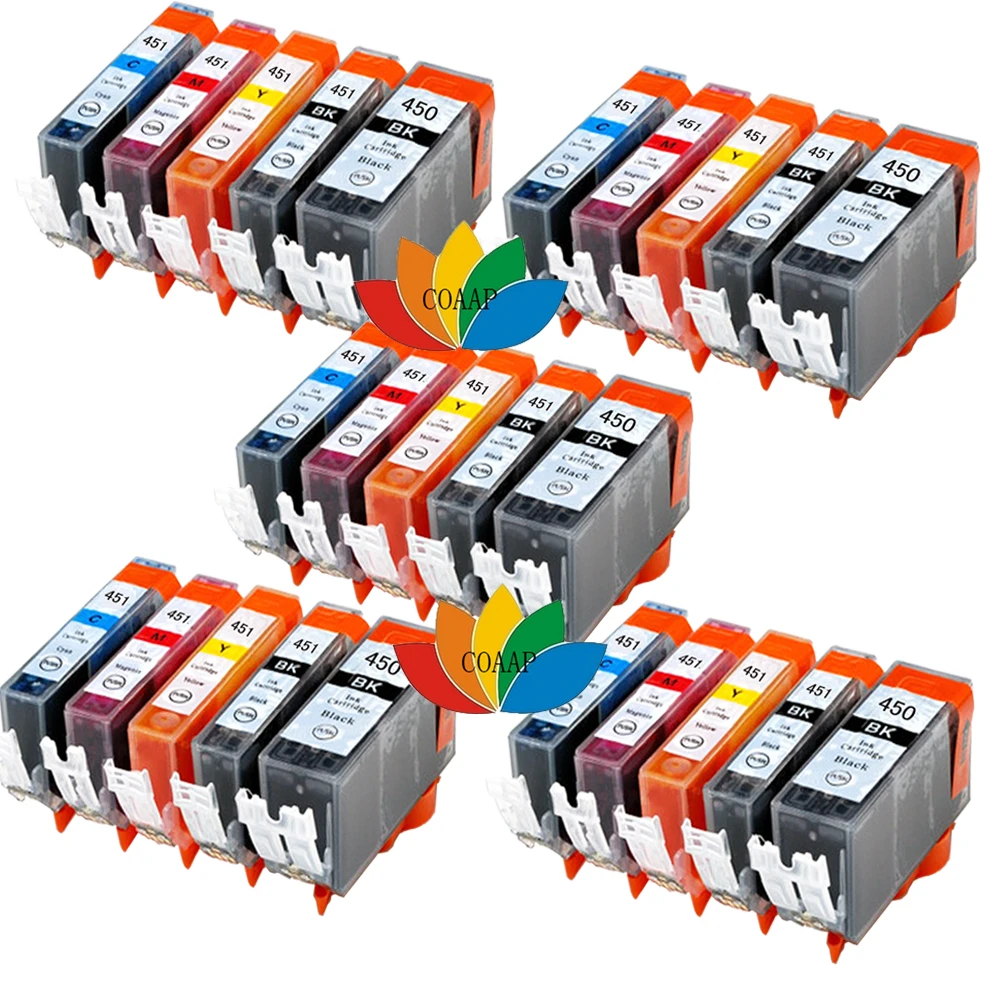 5 полный комплект совместимый картридж CANON 450 451 для PIXMA IP7220 IP7240 IP8740|ink cartridge|canon 450ink