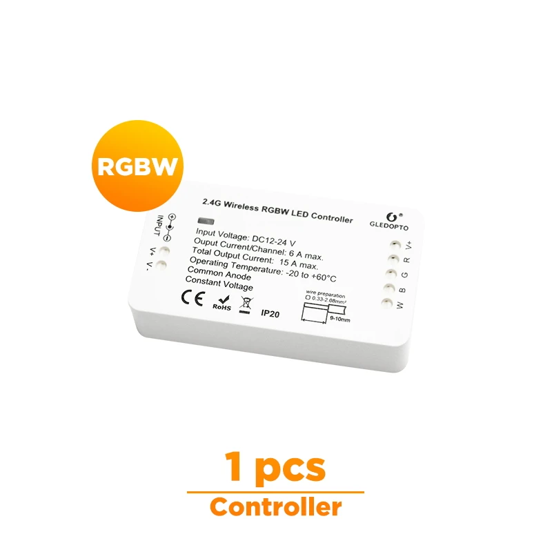 1 pcs RGBW G светодиодный контроллер OPTO ZIGBEE zll RGBW светодиодный контроллер rgb диммер умное управление приложением работа с ZigBee3.0 и многими шлюзами - Цвет: 1 pcs RGBW