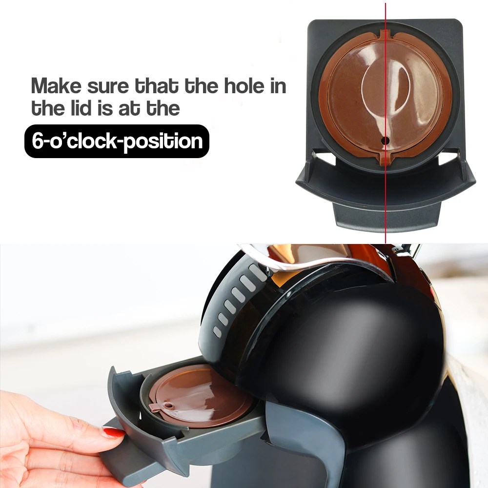 Фото Для кофейных капсул Dolce Gusto Crema, обновленная 3-я многоразовая чашка с фильтром для кофе, чашка с капельницей для чая, корзины из нержавеющей стали, Темпер для кофе №5