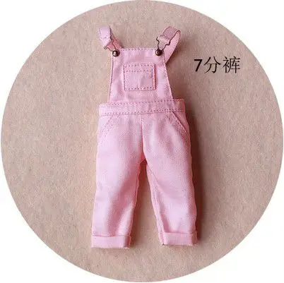 pink pant 1 шт., Одежда для кукол Blyth, футболка с короткими рукавами, комбинезон, штаны для OB24, azone, barbi, blyth, 30 см, аксессуары для кукол 1/6 - Цвет: pink pant