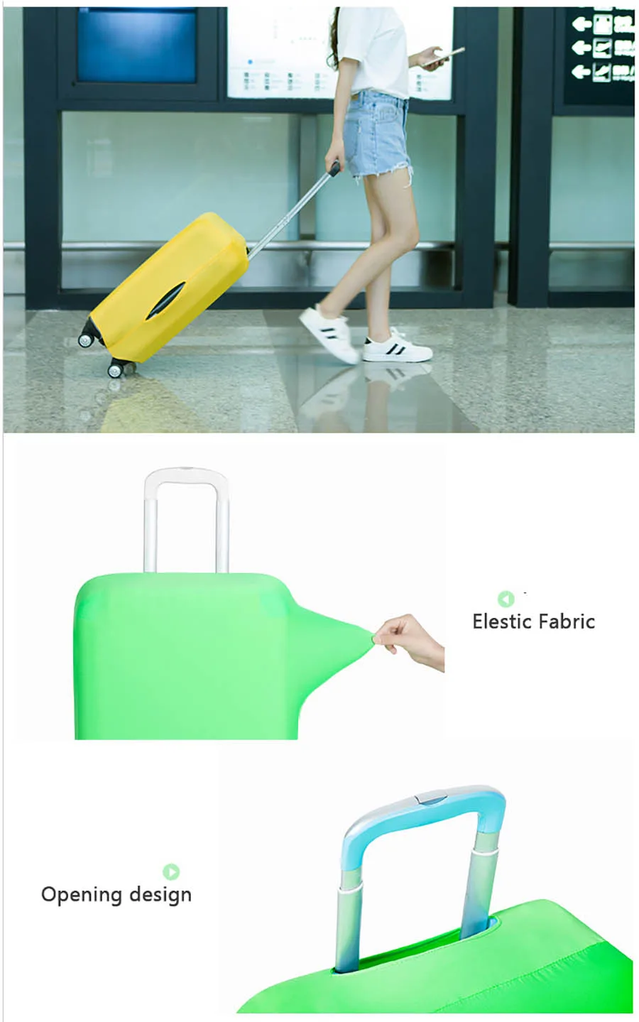 Wehyah Stretch 24" Luggage Cover Suitcase Protective Covers Travel Accessories Printed Dust Cover 18-26'' Protective Case ZY133