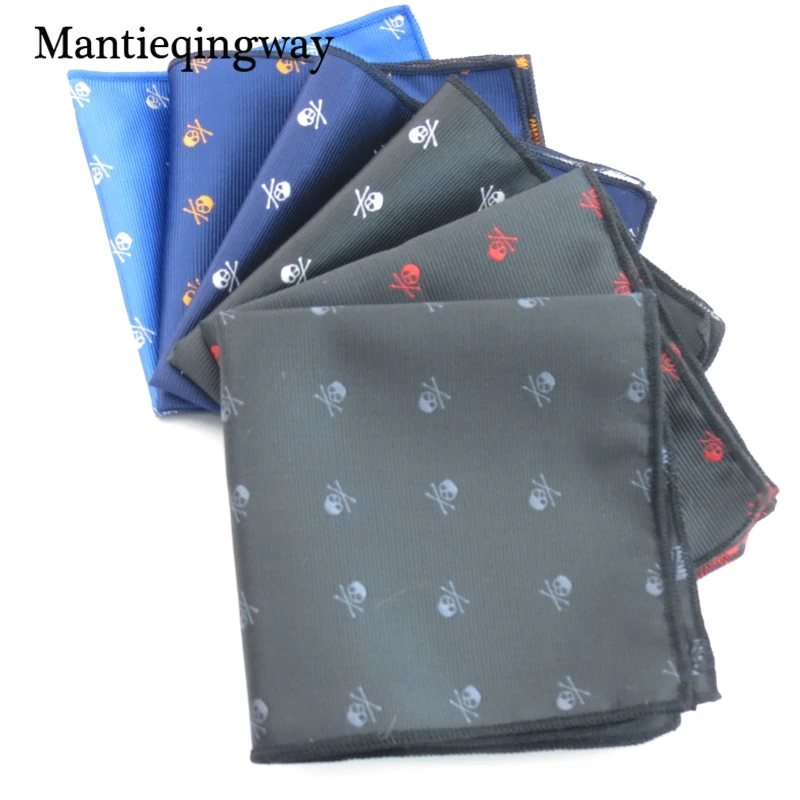 Mantieqingway модные жаккардовые карманные квадратные носовые платки с черепом для