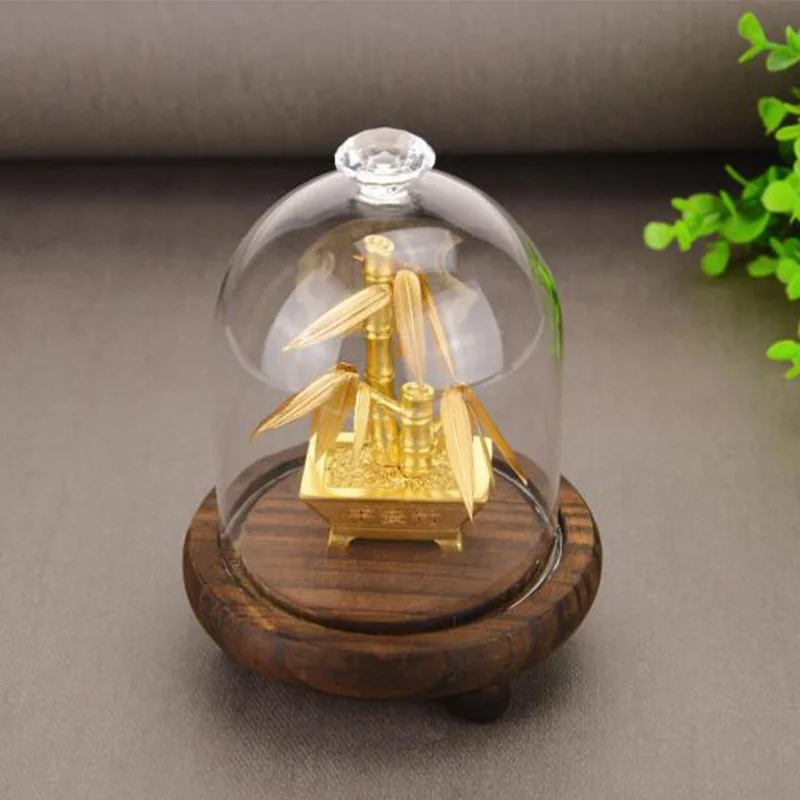 Lucky bamboo Символ удачи фэн-шуй дерево Золотая фольга денежное дерево бонсай офисный Настольный счастливый богатство украшения подарки украшение дома с подарочной коробкой - Цвет: Lucky bamboo