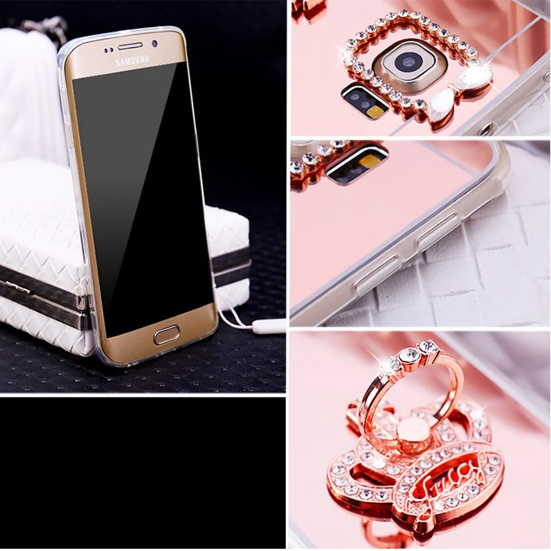 Роскошный чехол для Samsung S20 Ultra S10 S9 S8 Plus S10E S6 S7 Edge Note 10 9 8 зеркальный |
