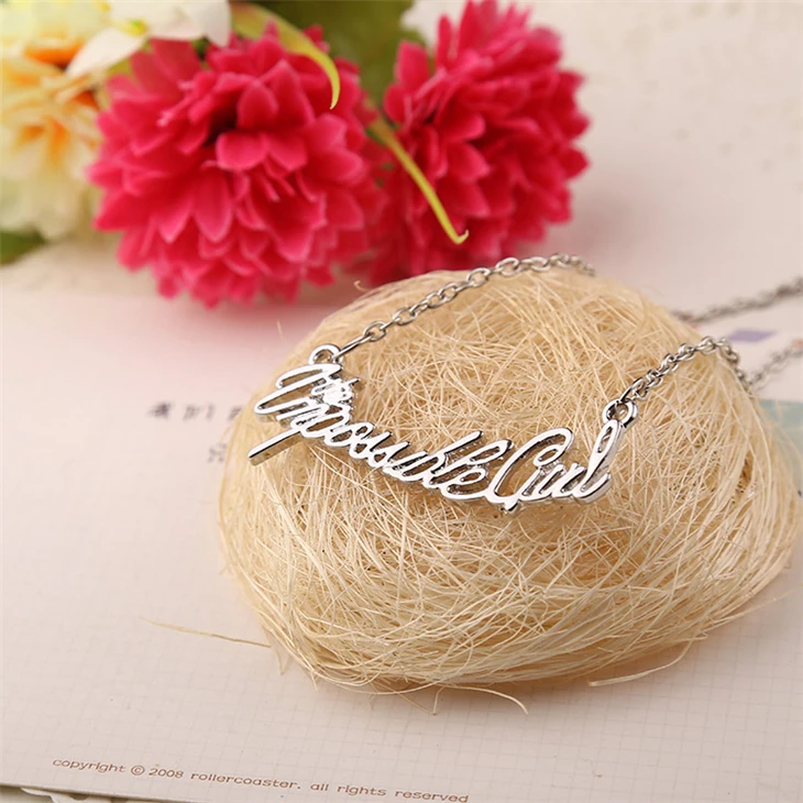 Ожерелье с невозможной девушкой Серебряный кулон надписью Time Lord и Clear Oswald новая