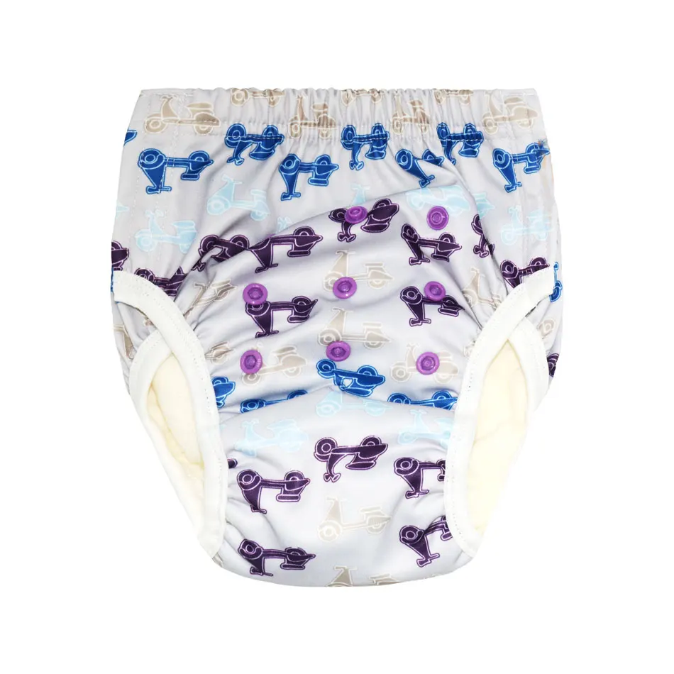 Miababy(3 шт./лот) Большие тренировочные штаны, тканевые подгузники для малышей с пришитыми застежками, подходят для детей 2-5 лет, с бамбуковой махровой внутренней вставкой - Цвет: xs82