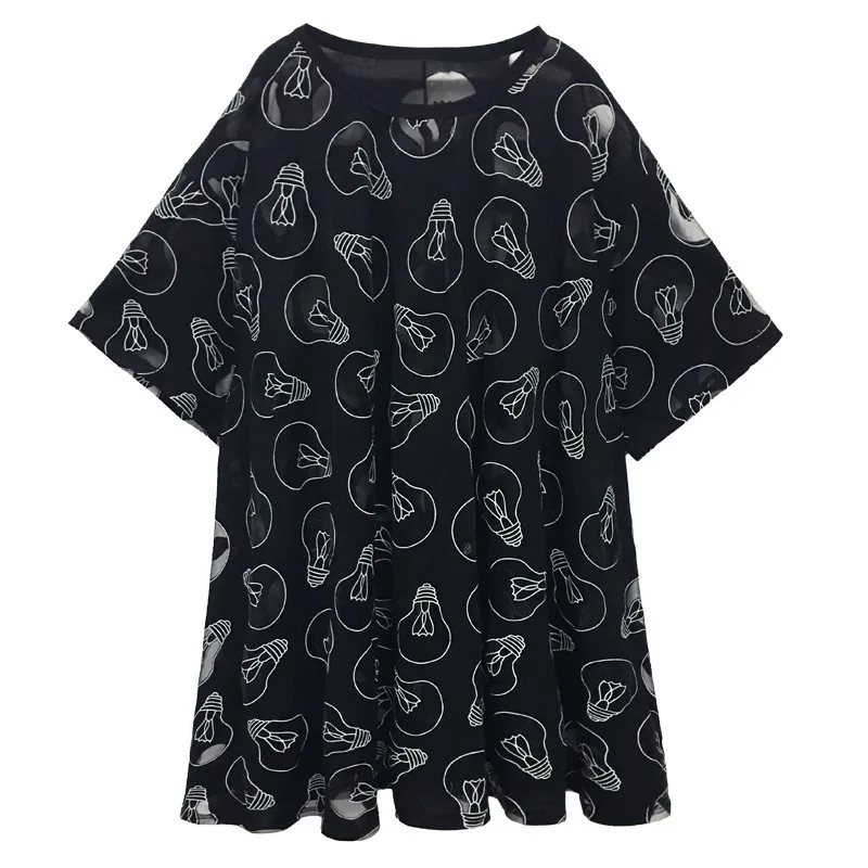 

Max LuLu 2019 Summer European Fashion Lace Clothes Sexy Ladies Punk Tops Womens Printed Long Tee Shirts Casual Oversized Tshirts