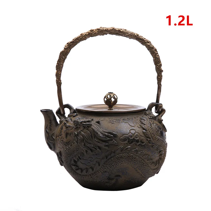 Cast Iron Tea Pot Set Japanese Teapot Tetsubin Kettle Kungfu Drinkware Stainless Steel Strainer dragon&ampphoenix TeaKettle 1.2L | Дом и сад