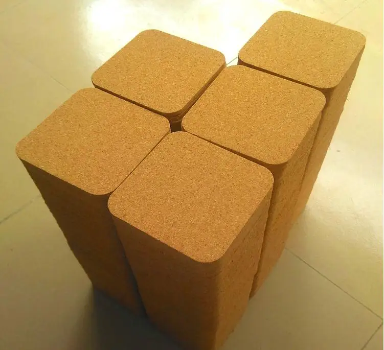 

Natural Square Wood Coffee Cup Mat Heat Resistant Cork Coaster Mat Tea Drink Wine Pad Table Decoration SN1633