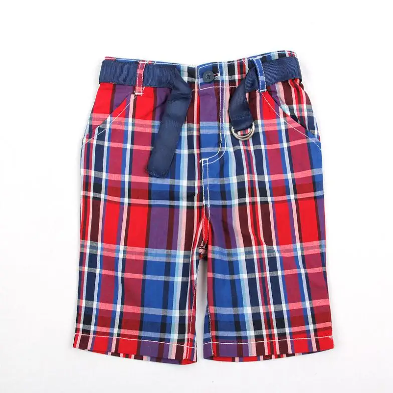 FREE SHIPPING D2852# 18m/6y 2013 fashion NOVA kids wear hot selling cartoon clothing plaid baby boy casual shorts | Мать и ребенок