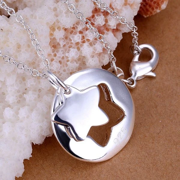 P016 Бесплатная доставка ожерелье с серебряным покрытием модные ювелирные изделия