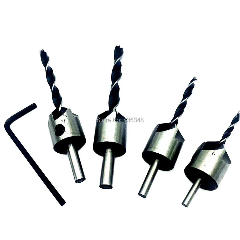 4 шт. Hss 5 Флейта Зенковка набор сверл Ремер деревообрабатывающее сверло фаски
