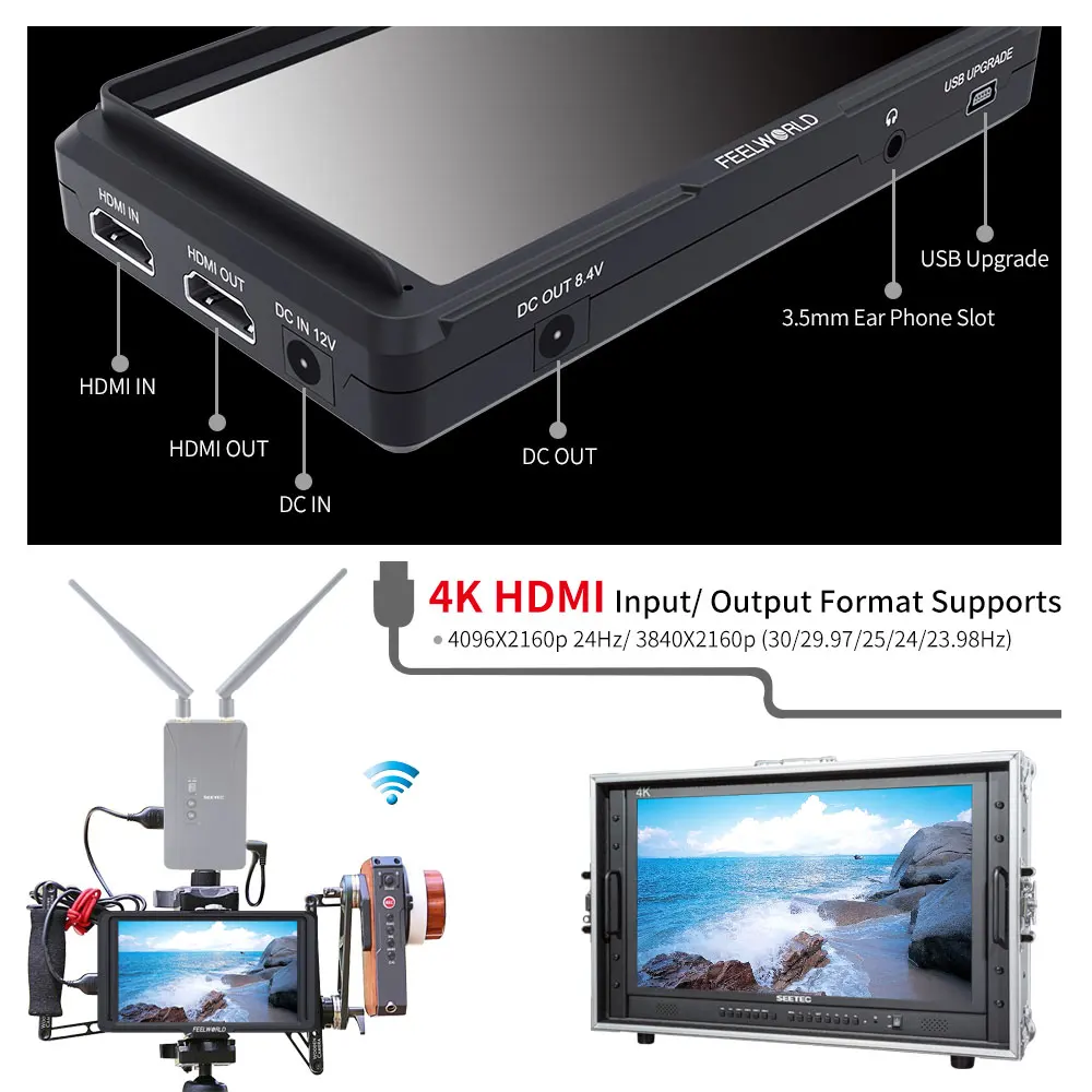 Verkaufen FEELWORLD F5 5 Zoll DSLR Auf Kamera Feld Monitor Kleine Full HD 1920x1080 IPS Video Fokus Mit 4K HDMI DC Ausgang Tilt Arm