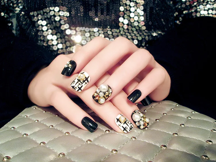 Новинка 24 штуки крутая Ретро перламутровая французская 3D Мода с дизайном