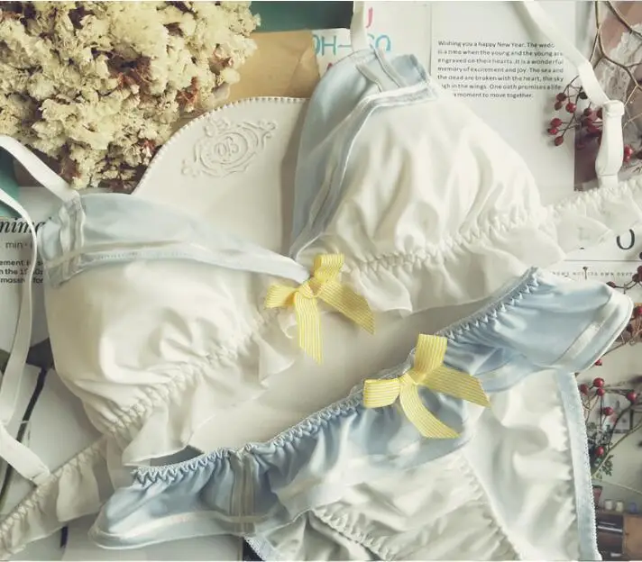 Оригинальный аниме Стиль моряка горничной Молоко Шелковый бюстгалтер без