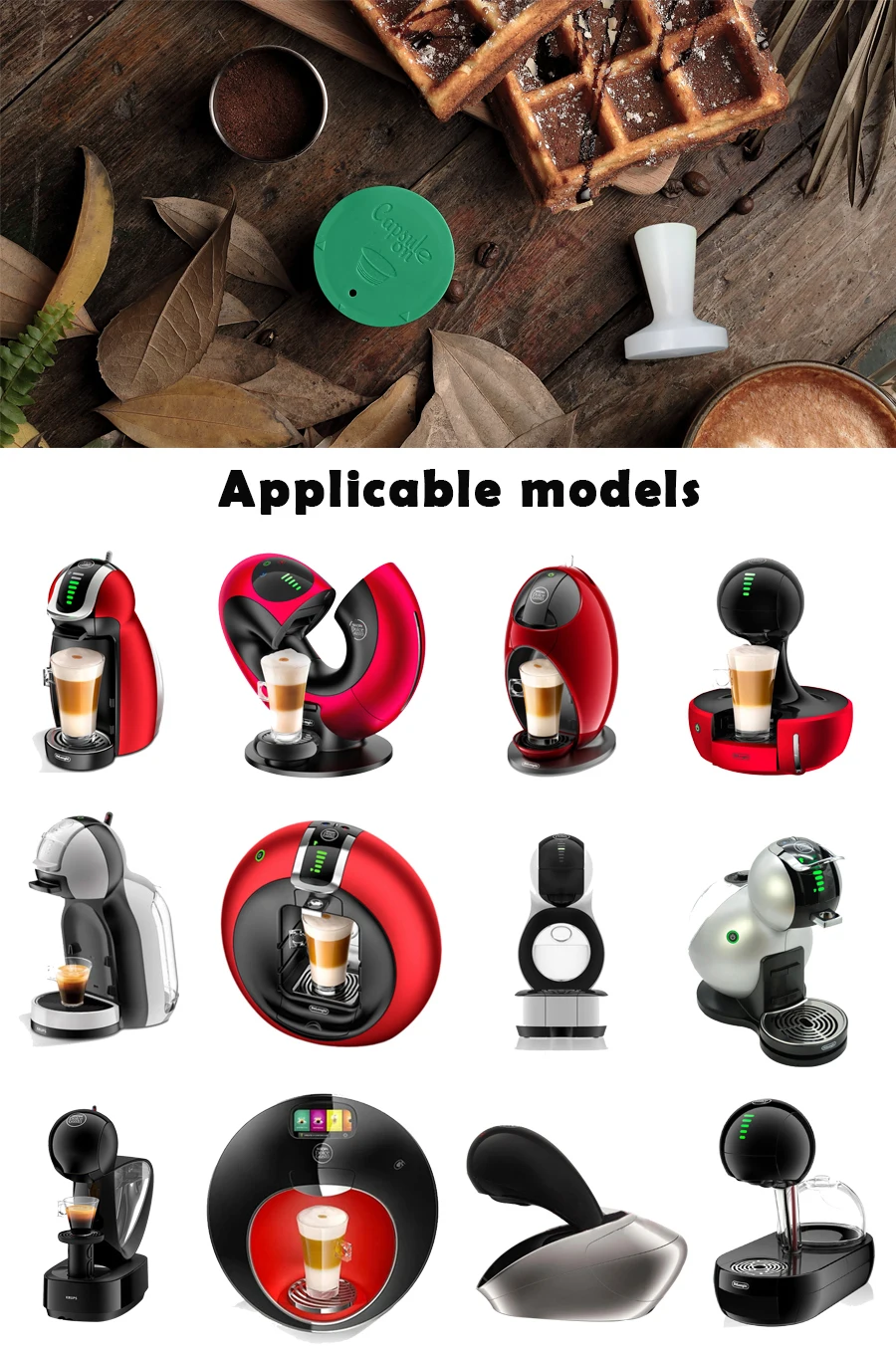 Нержавеющая сталь металлическая капсула совместимый с Dolce Gusto Кофе Машина пополняемая многоразовая капсула и вскрытия