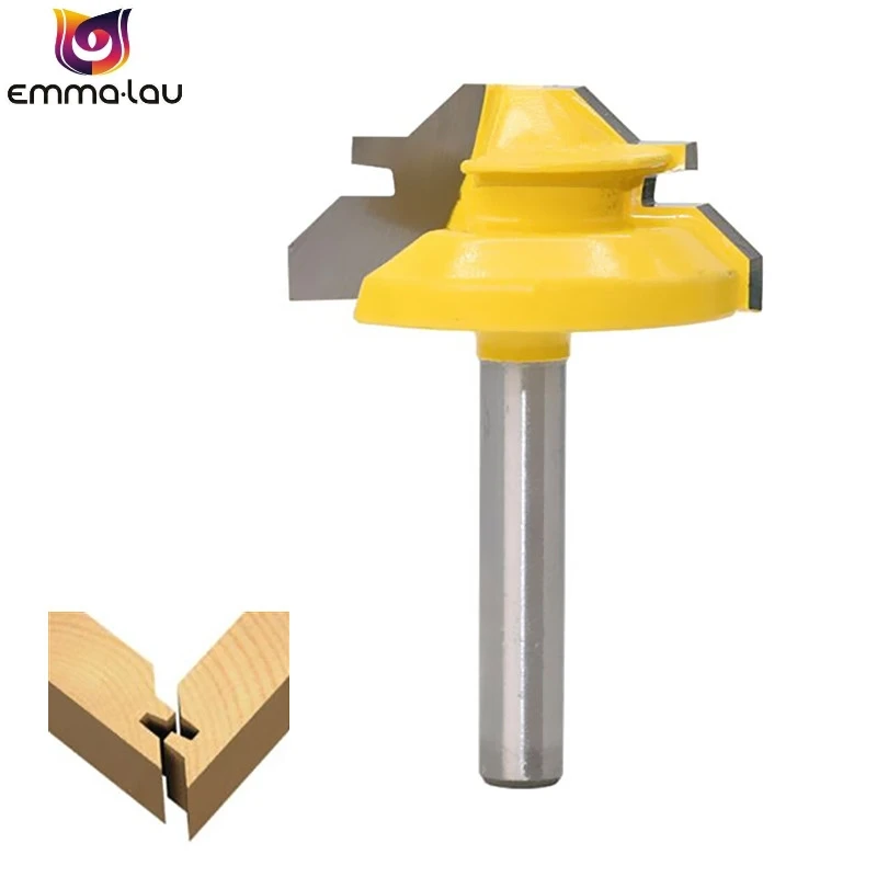 Фреза по дереву 45 градусов фреза нож для панели ручка 1/4 инструмент сверления