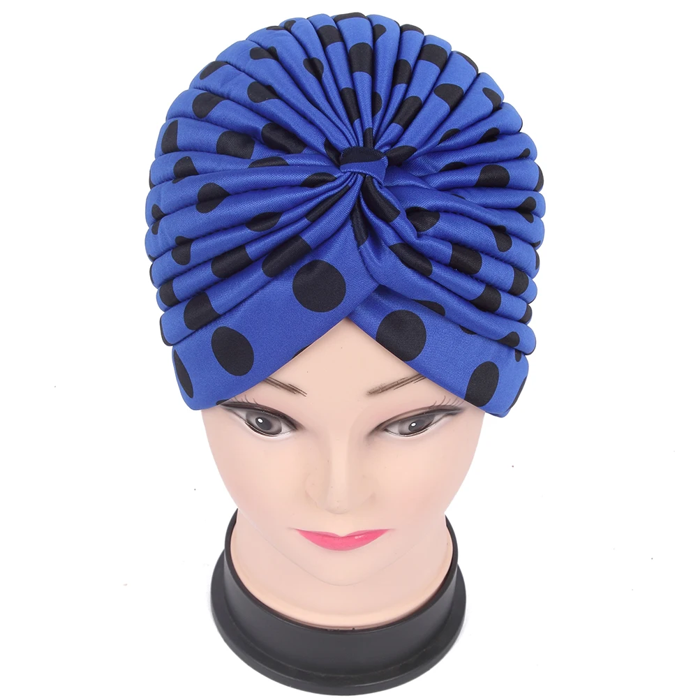 Бесплатная доставка 2018 Новый Для женщин Черные белые красные горошек тюрбан