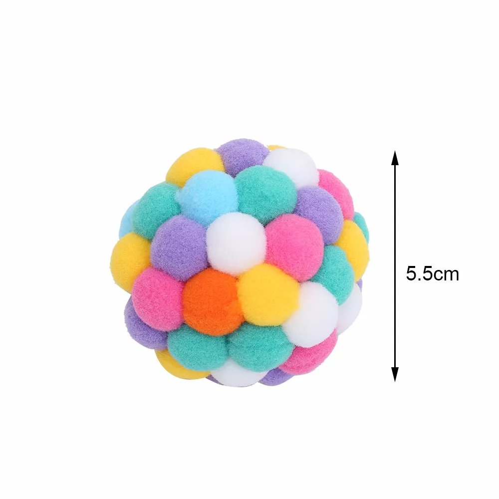 M Ball Only Красочные колокольчики ручной работы, игрушки для домашних животных, кошек, котят, интерактивные игрушки для кошек, плюшевые мячи, кошачьи мячи для развлечений, товары для кошек - Цвет: M Ball Only