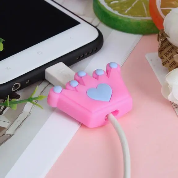 Мультфильм гамбургер оболочки кабель укус USB телефон зарядное устройство защита