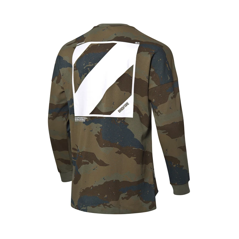 Мужская баскетбольная футболка Li-Ning BAD FIVE свободная Спортивная с длинными