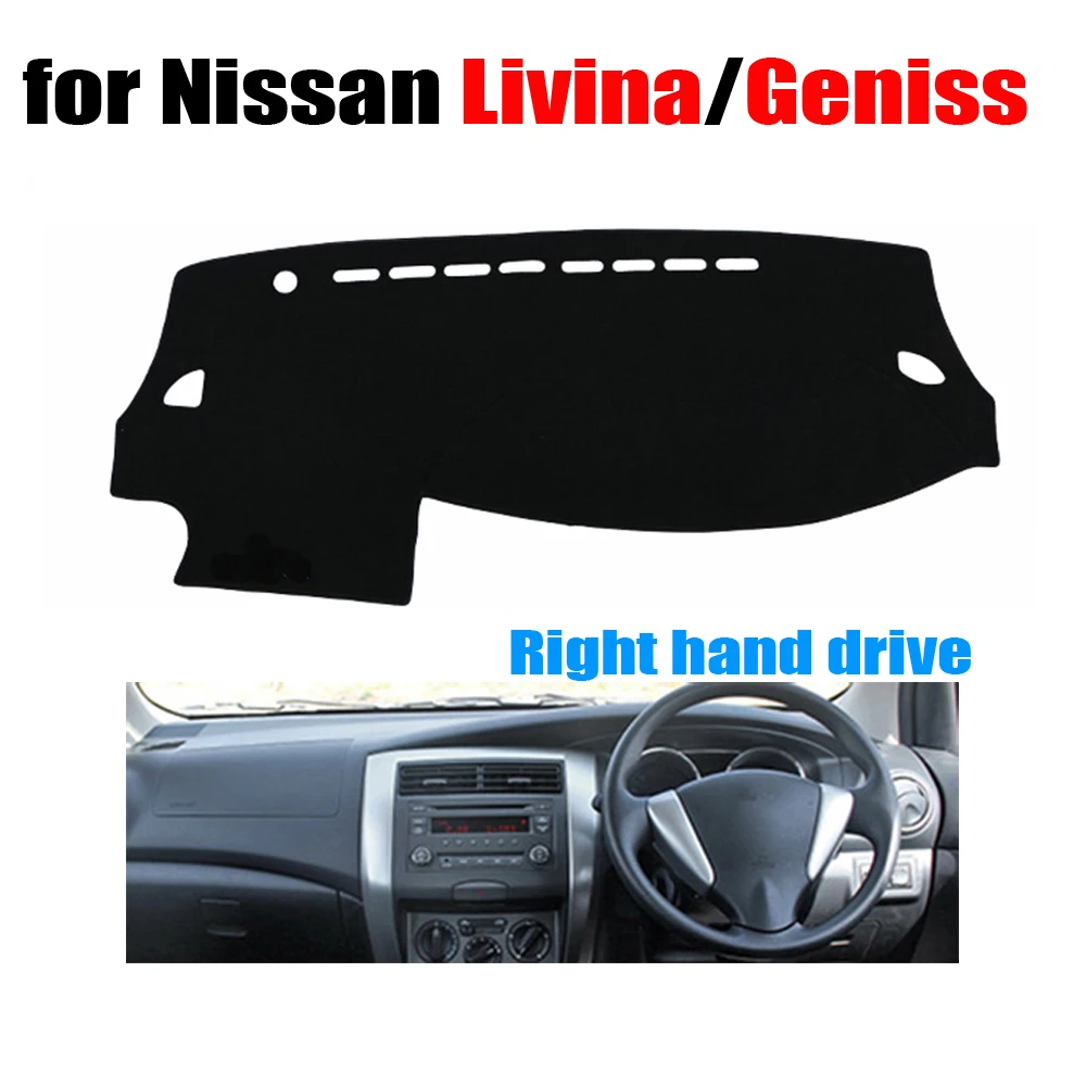 

Коврик для приборной панели автомобиля для Nissan LIVINA/GENISS, все годы, коврик для правого руля, Накладка для приборной панели, аксессуары для приборной панели