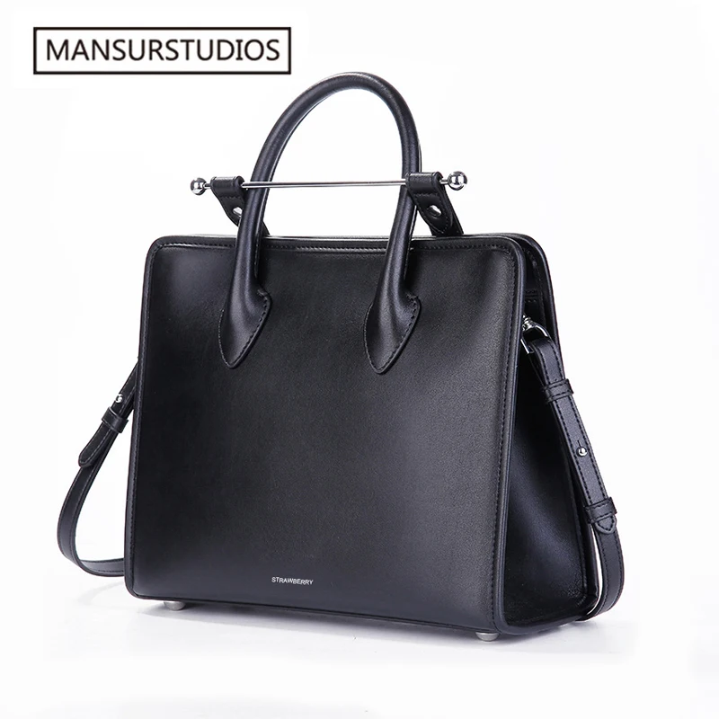 

Mansurstudios Strathberri Women Fashion Genuine Leather Briefcase real leather Crossbody Bag shoulder bag free shipping