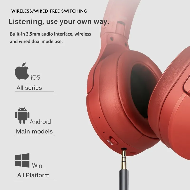 Somic SC2000BT высокое качество музыка стерео 5,0 Bluetooth беспроводной микрофон гарнитура+ проводной 3,5 мм аудио кабель Bluetooth гарнитура