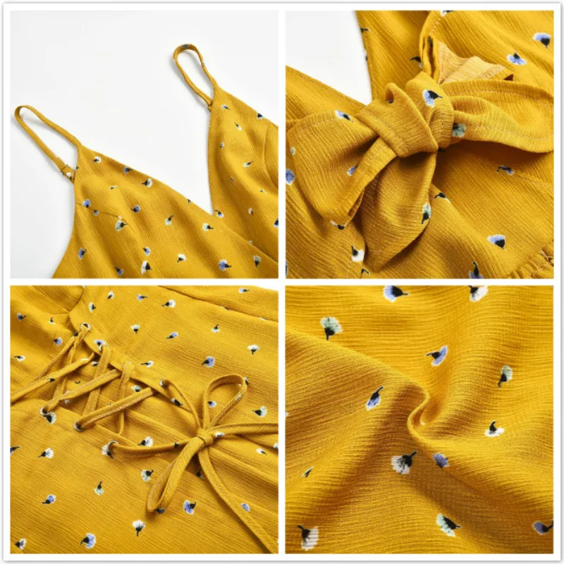 комбенизоны короткие женские 2019 желтый комбинезон с открытой спиной пляжный