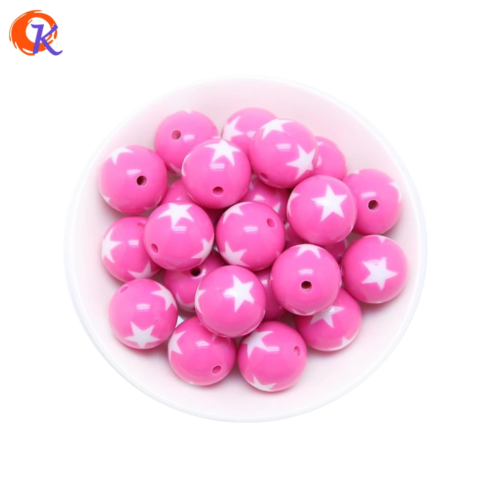 Choose Colors Fashion Bead 20mm 100pcs/lot Large Chunky Round Beads Star In Resin For DIY Jewelry Making | Украшения и аксессуары
