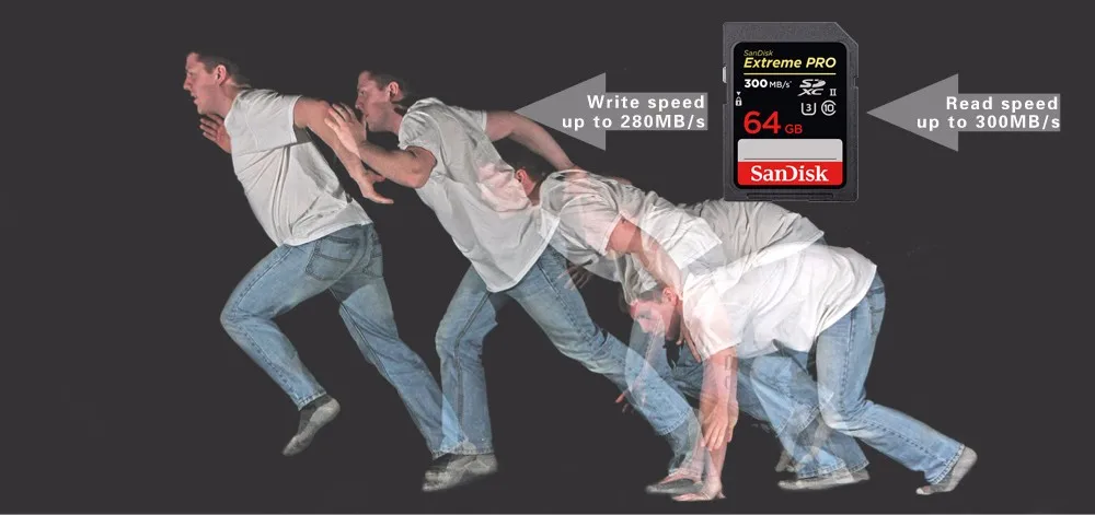 Sandisk Extreme Pro sd-карта 32 Гб 64 Гб высокоскоростная UHS-II карта памяти для камеры до 300 МБ/с./с 2000X