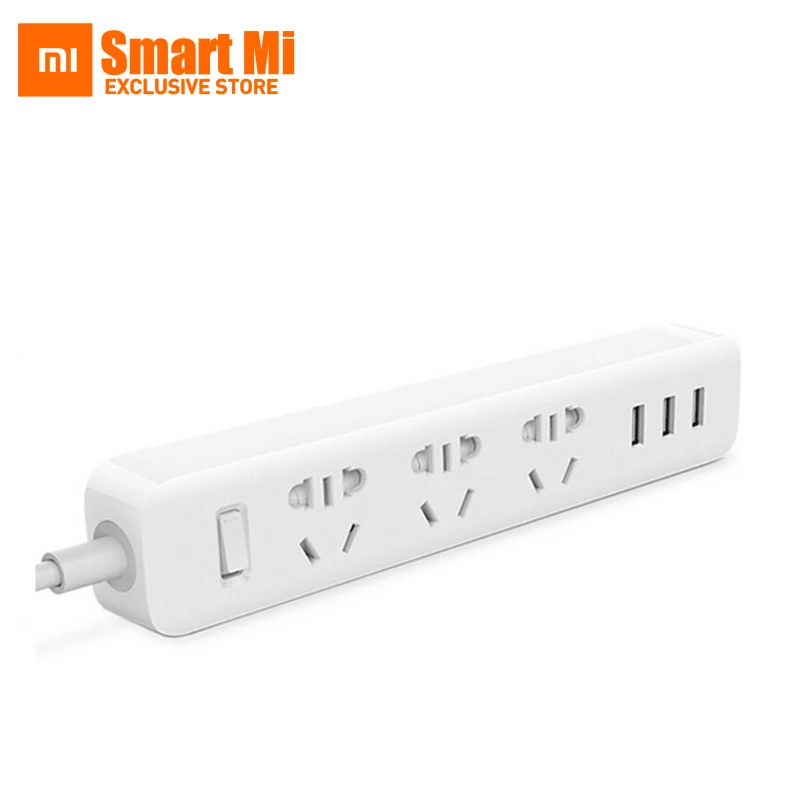 Внешнее зарядное устройство Xiaomi розеток С 3 портами (стандарт Стандартный пролонгации гнезда штепсельной вилки многофункциональный смарт-...
