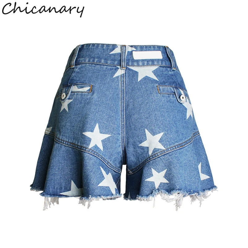 Кляузничество Джинсовые шорты Юбки для женщин Для рыбий хвост Джинсы Высокая