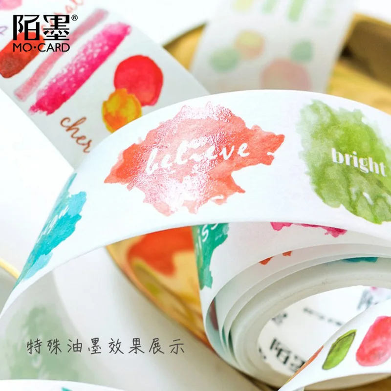 2-3-4cm* 3 м красивый акварель лента для декорации Washi для художественного оформления ногтей, ручная работа Скрапбукинг планировщик изоляционная лента клейкая лента