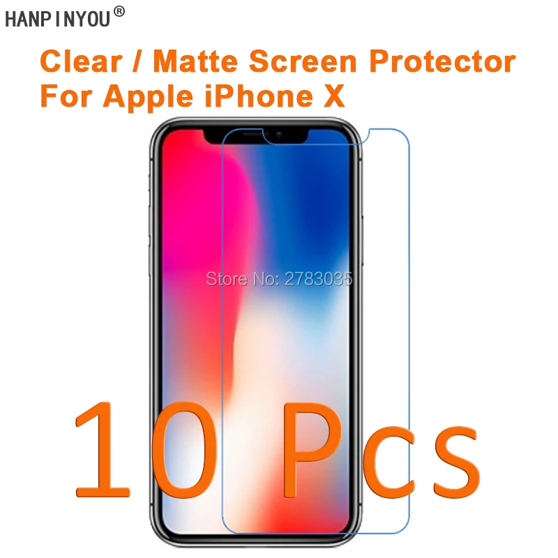 10 шт./лот для Apple iPhone X 5 8 дюйма HD прозрачная/антибликовая матовая защитная пленка