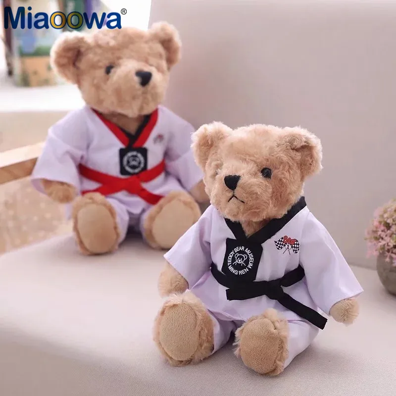 1 шт. 30 см милый тхэквондо плюшевый мишка плюшевые игрушки Kawaii животное медведь кукла креативный подарок игрушка для детей день рождения Brinquedos
