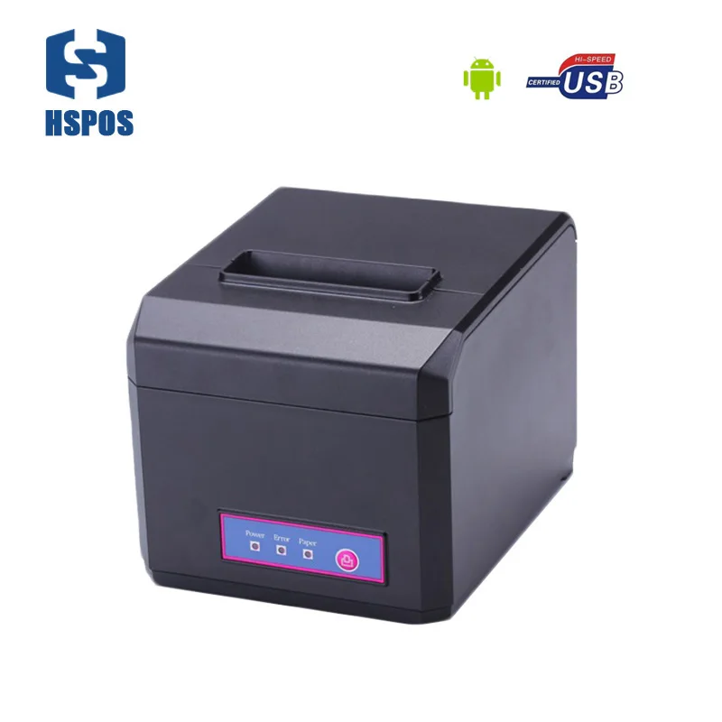 Pos 80mm bluetooth android thermal receipt printer with auto cutter support 58mm and width 300mm/s high speed HS E81UA|receipt printer|thermal