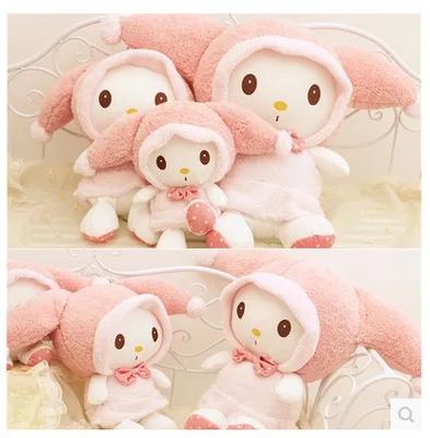 stuffed animals kawaii plush toys for children japanese cute gifts bowknot Pink doll girl Birthday gift | Игрушки и хобби