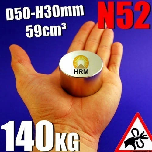 N52 дисковый 50x30 мм сверхмощный сильный редкоземельный неодимовый магнит|rare earth