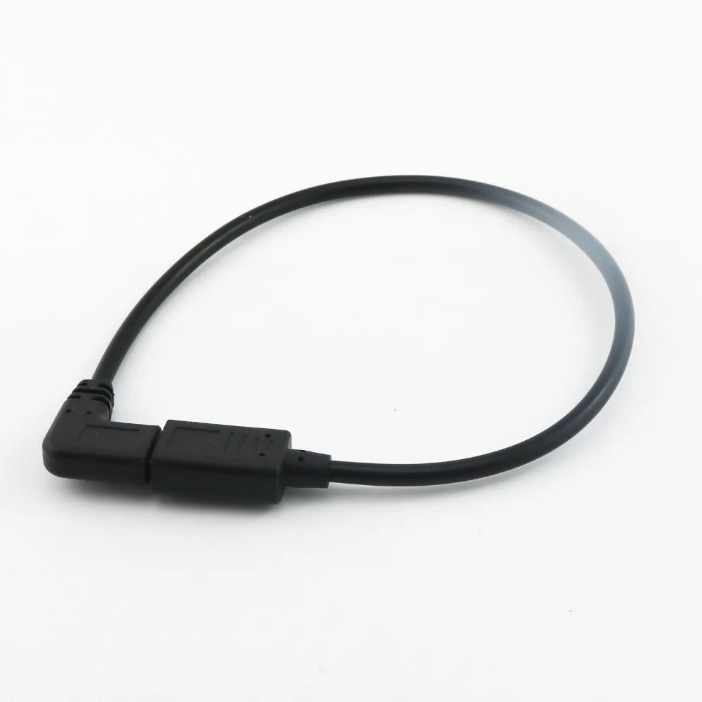 1x кабель удлинитель с разъемом типа C USB 3 1 мама на штекер Type папа под прямым углом