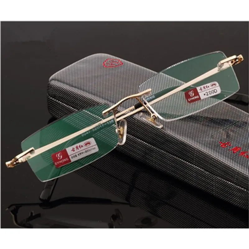 Очки для чтения без оправы мужчин и женщин безрамочные очки с диоптриями 1 5 |