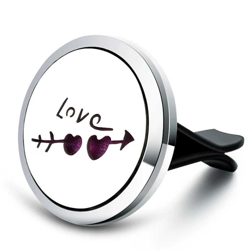Автомобильный аромадиффузор LOVE One Arrow Двойное сердце из нержавеющей стали